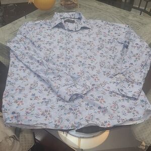 Klauss Boehler Men's Floral Patterned Men's Shirt 16.5 42 Like New